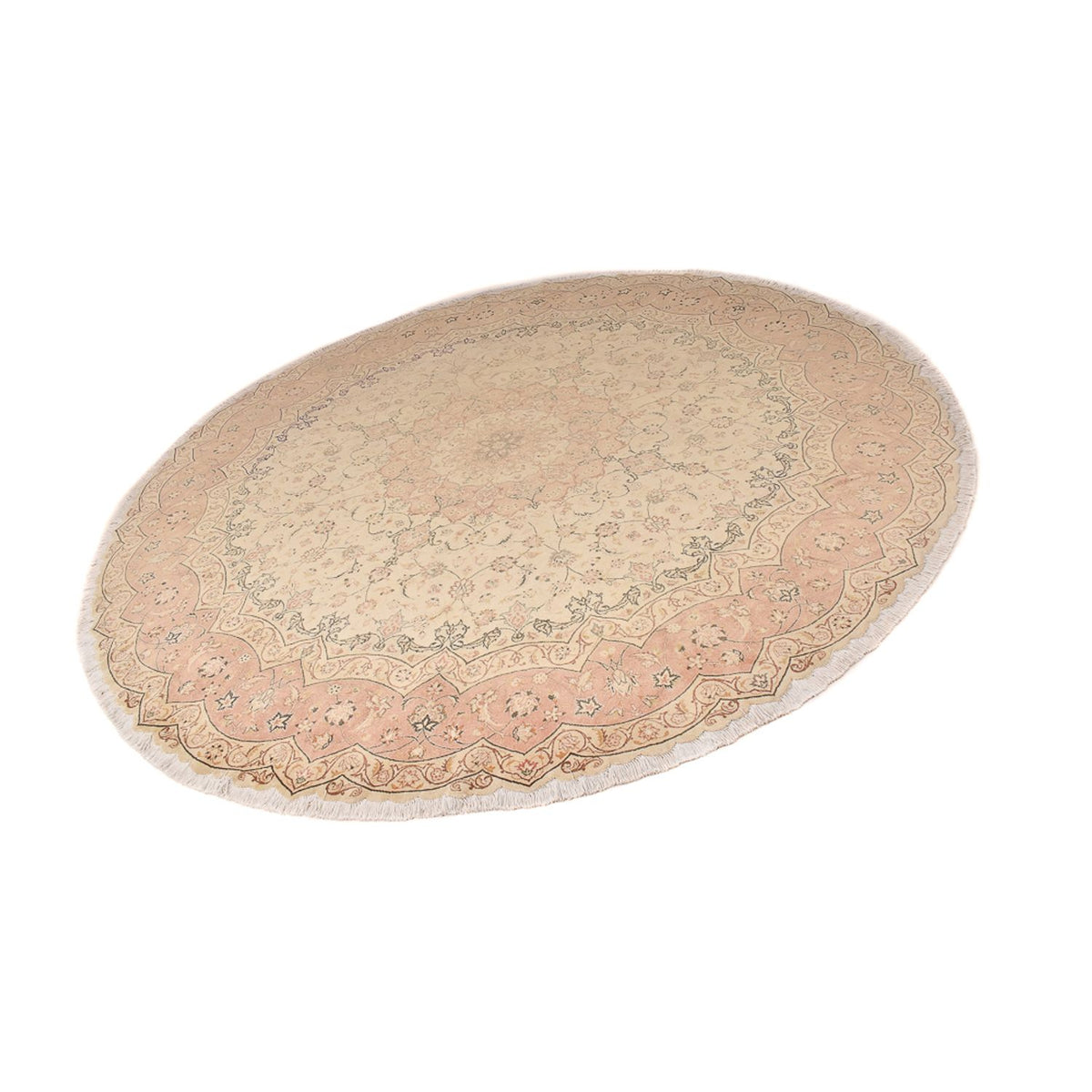 Perserteppich - Täbriz - Premium rund  - 310 x 310 cm - beige