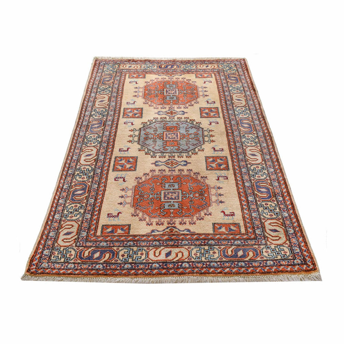 Perserteppich - Nomadic - 202 x 133 cm - mehrfarbig