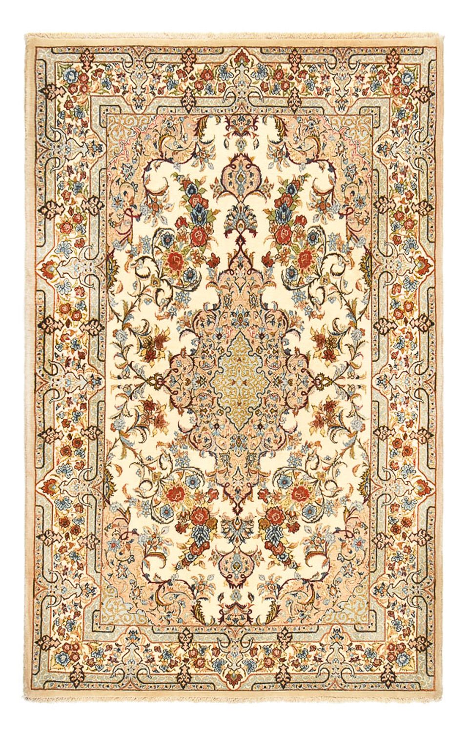 Perserteppich - Ghom - Royal - 211 x 130 cm - hellbeige