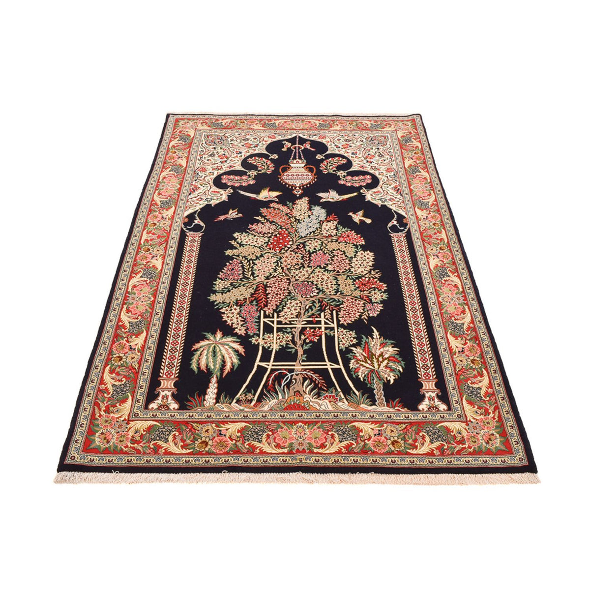Perserteppich - Ghom - Royal - 218 x 135 cm - dunkelblau