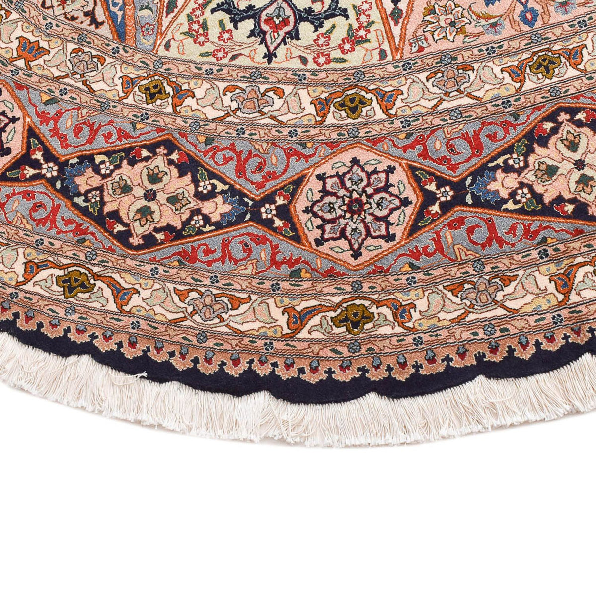 Perserteppich - Täbriz - Royal rund  - 250 x 250 cm - hellrot