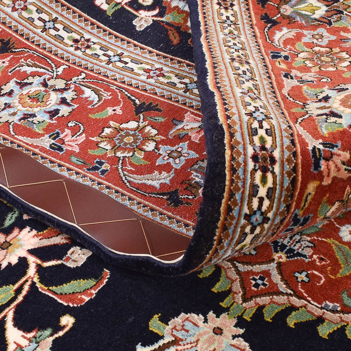 Perserteppich - Ghom - Royal - 218 x 138 cm - dunkelblau