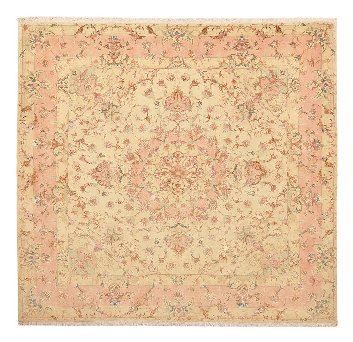 Perserteppich - Täbriz - Royal quadratisch  - 248 x 242 cm - hellbeige