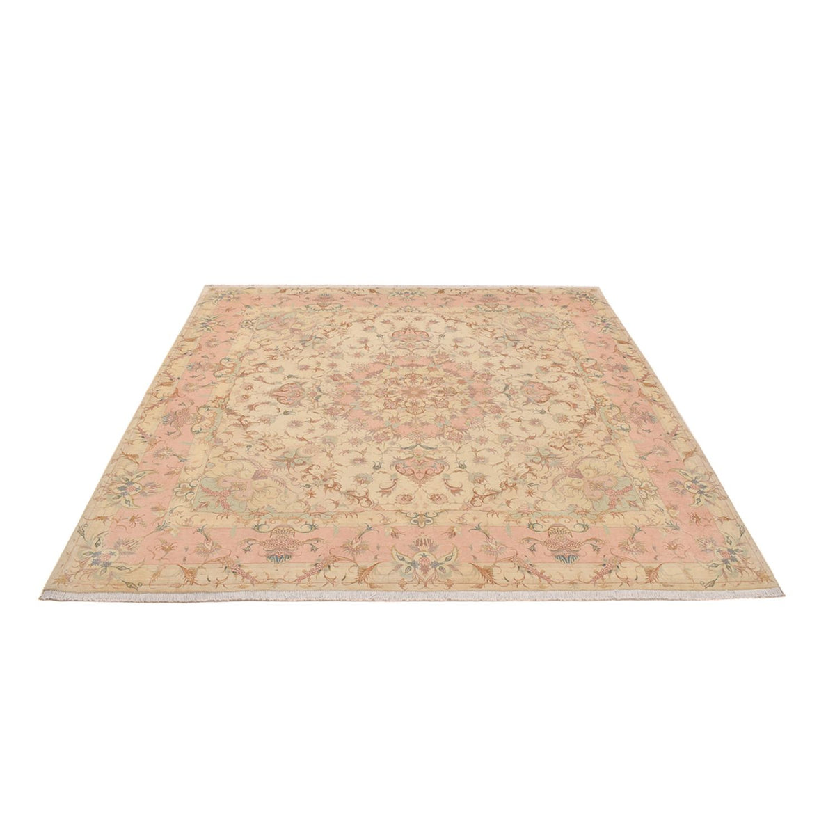 Perserteppich - Täbriz - Royal quadratisch  - 248 x 242 cm - hellbeige