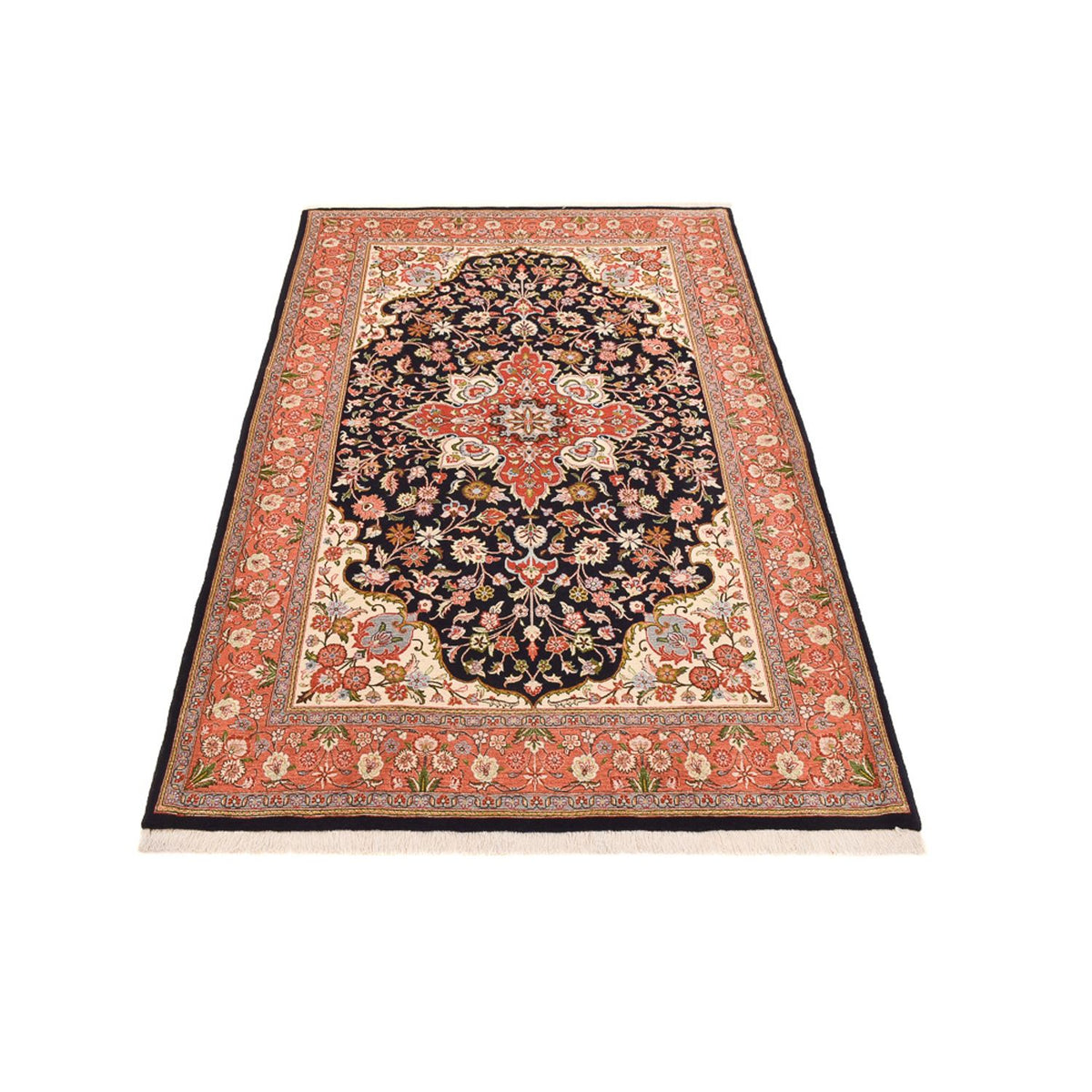 Perserteppich - Ghom - Royal - 227 x 140 cm - dunkelblau