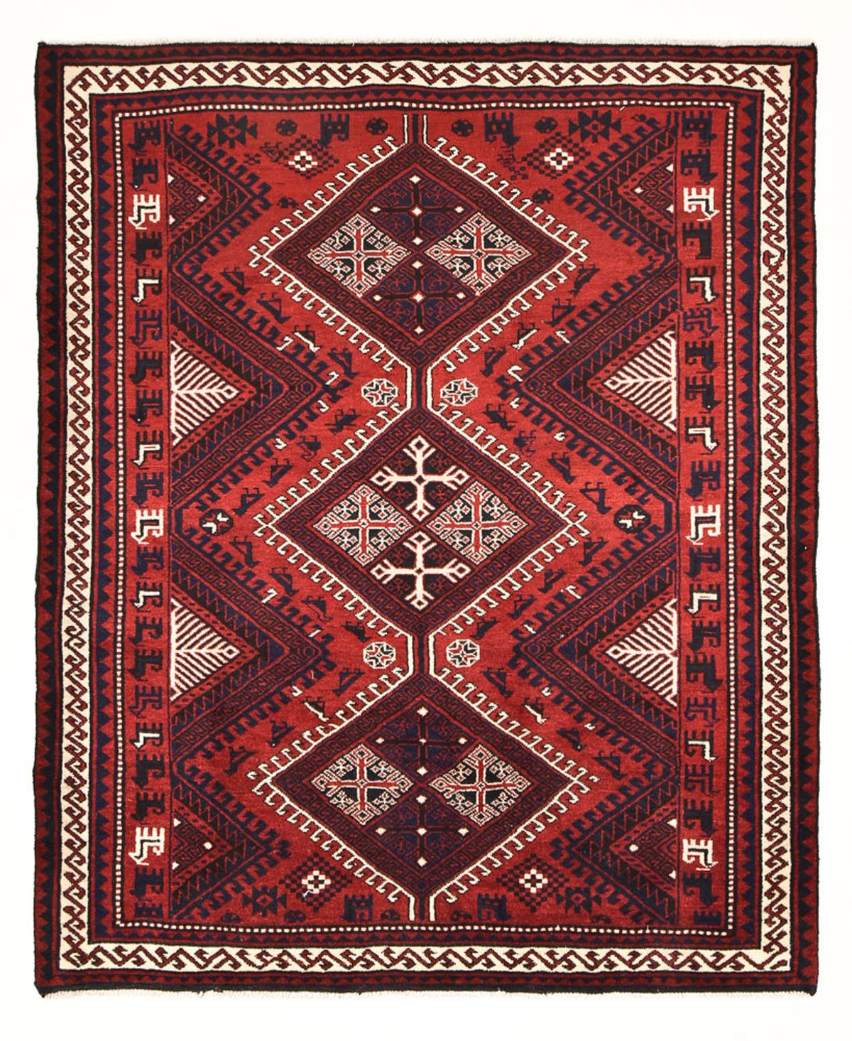 Perserteppich - Nomadic - 260 x 217 cm - bordeauxrot
