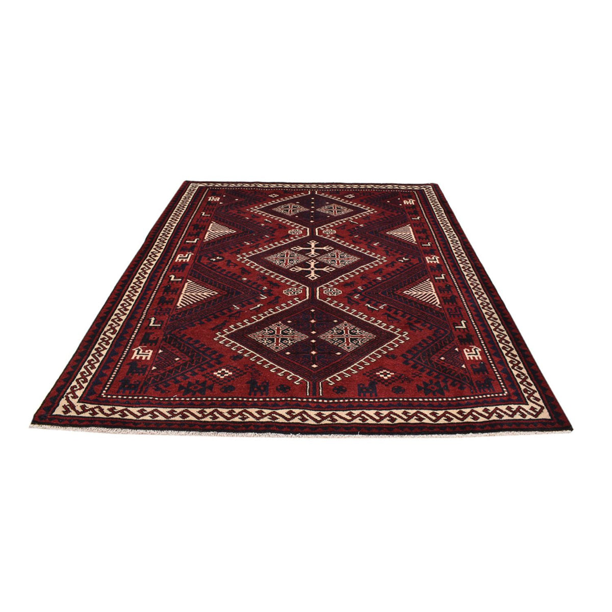 Perserteppich - Nomadic - 260 x 217 cm - bordeauxrot
