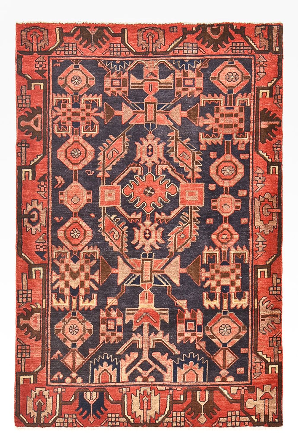 Perserteppich - Nomadic - 159 x 106 cm - rot
