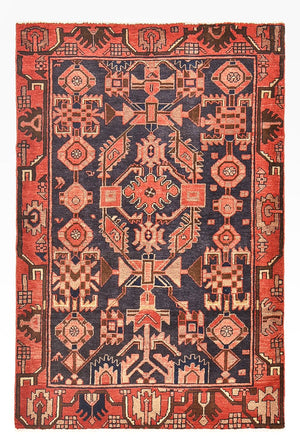 Perserteppich - Nomadic - 159 x 106 cm - rot