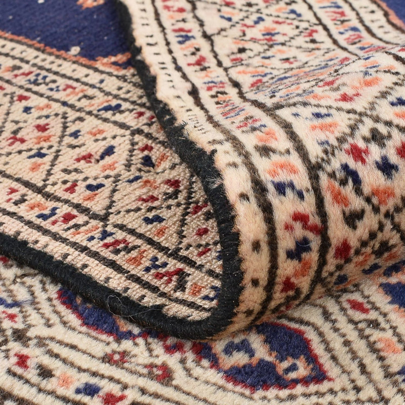 Turkaman Teppich - 173 x 120 cm - dunkelblau