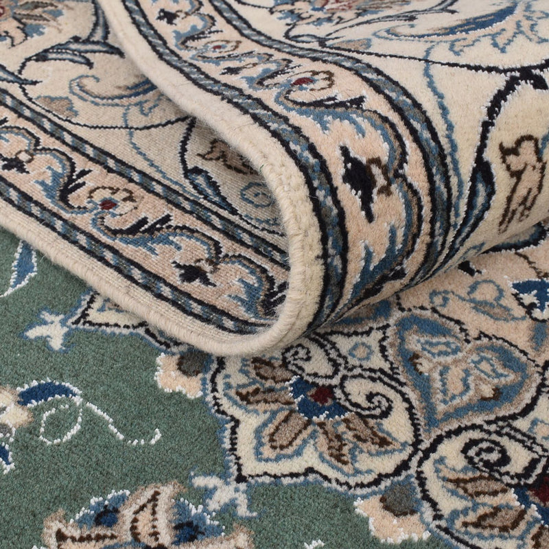 Perserteppich - Nain - 300 x 197 cm - minzgrün