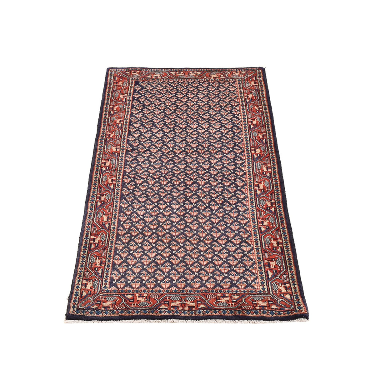 Perserteppich - Mir - 129 x 63 cm - dunkelrot