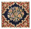 Perserteppich - Nomadic quadratisch - 50 x 48 cm - dunkelblau