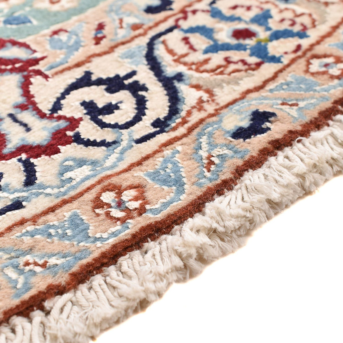 Perserteppich - Nain - Royal rund - 139 x 139 cm - hellgrün