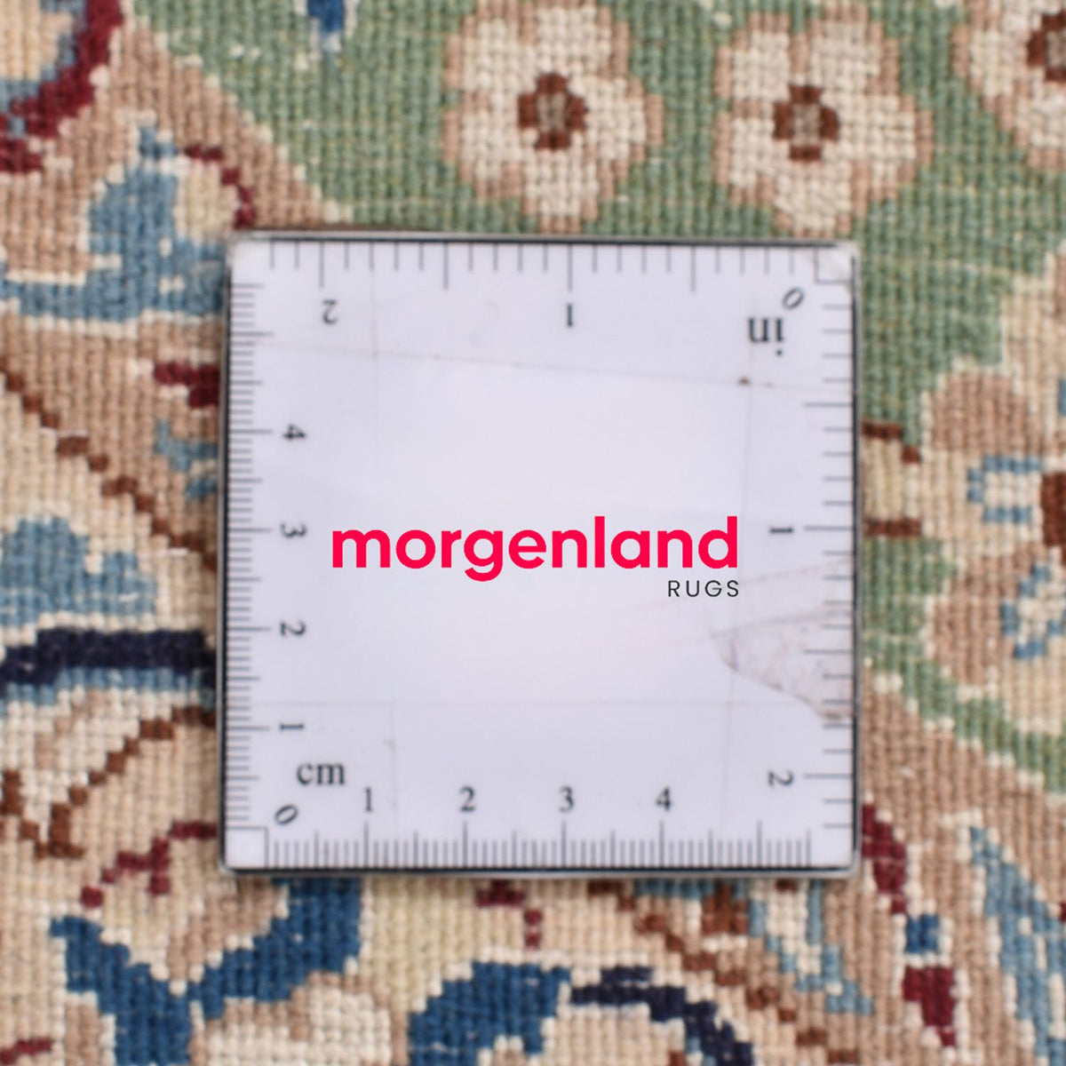 Perserteppich - Nain - Royal rund - 139 x 139 cm - hellgrün