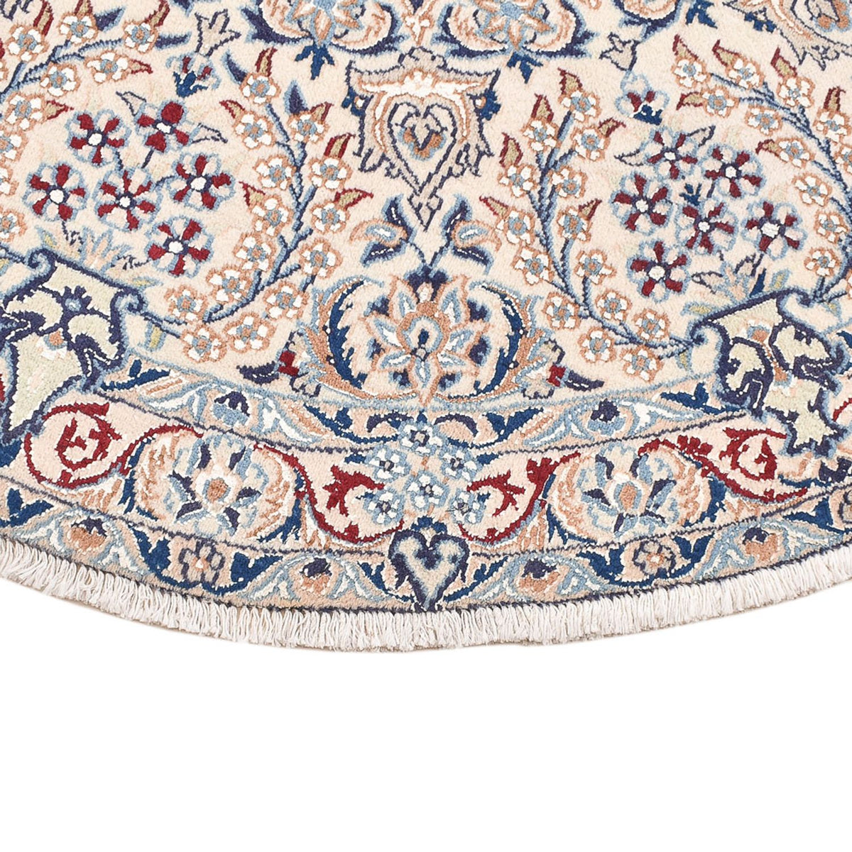Perserteppich - Nain - Royal rund  - 136 x 136 cm - grau