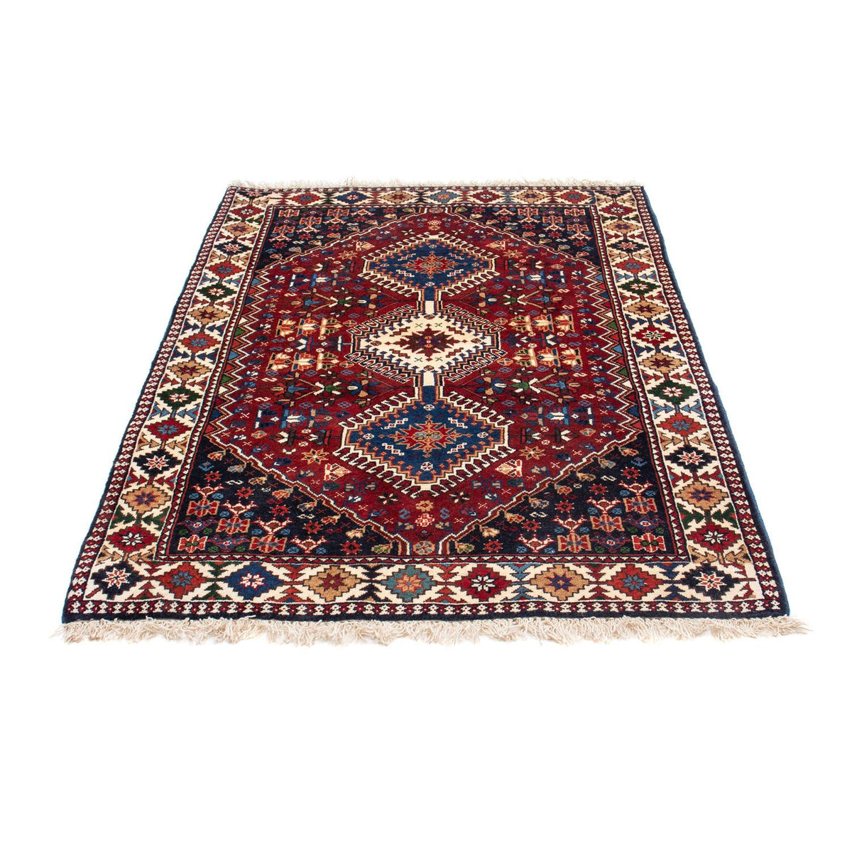 Perserteppich - Nomadic 155 x 105 cm - dunkelrot