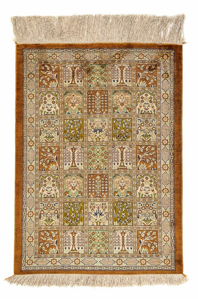 Ghom Teppich 57x79cm - Perserteppich - braun