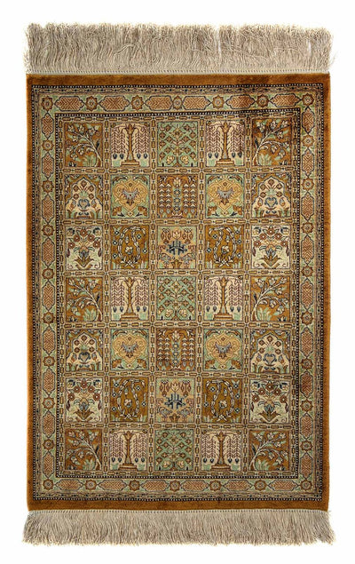Ghom Teppich 52x72cm - Perserteppich - mehrfarbig