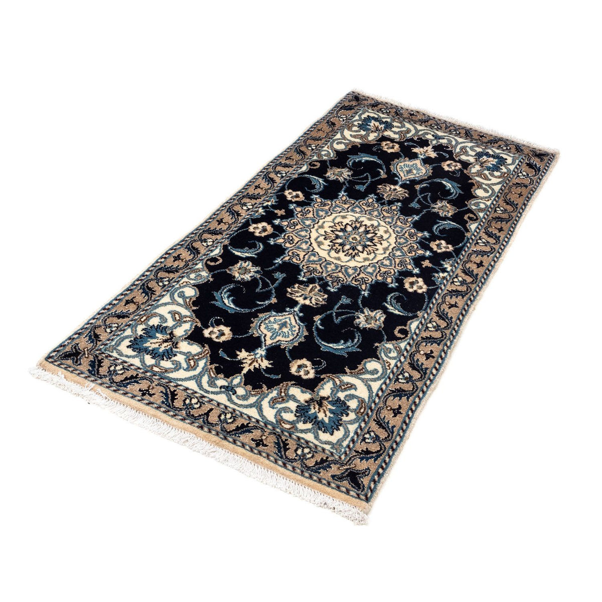 Perserteppich - Nain 141 x 66 cm - dunkelblau