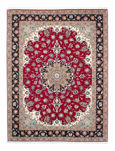 Täbriz - 50 Raj Teppich 154x207cm - Perserteppich - rot