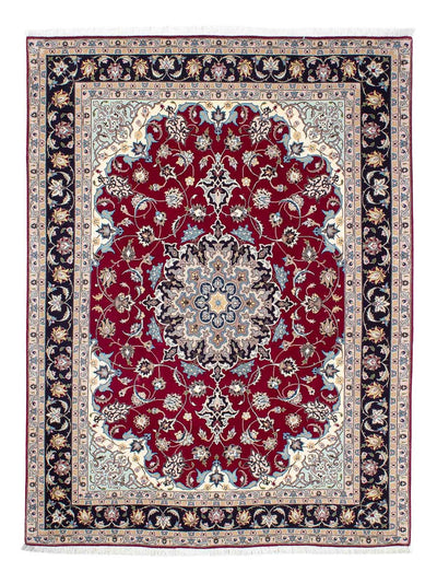 Täbriz - 50 Raj Teppich 155x207cm - Perserteppich - dunkelrot