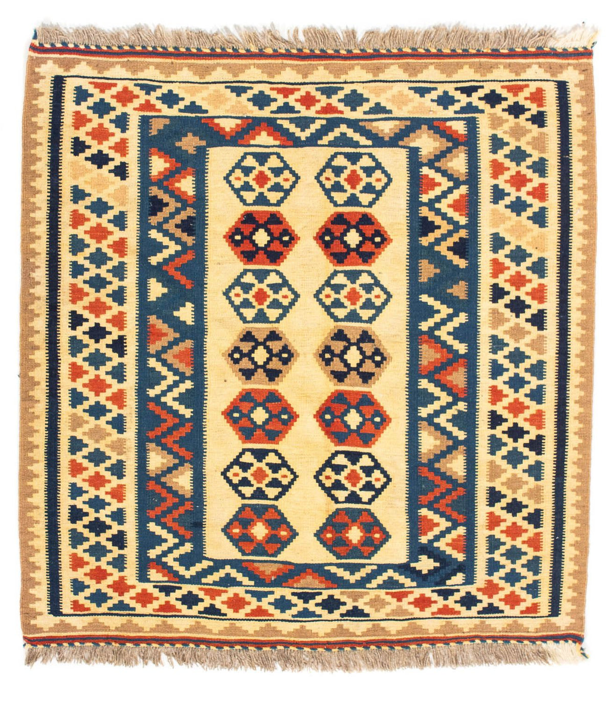Kelim Teppich - Oriental 103 x 100 cm - beige