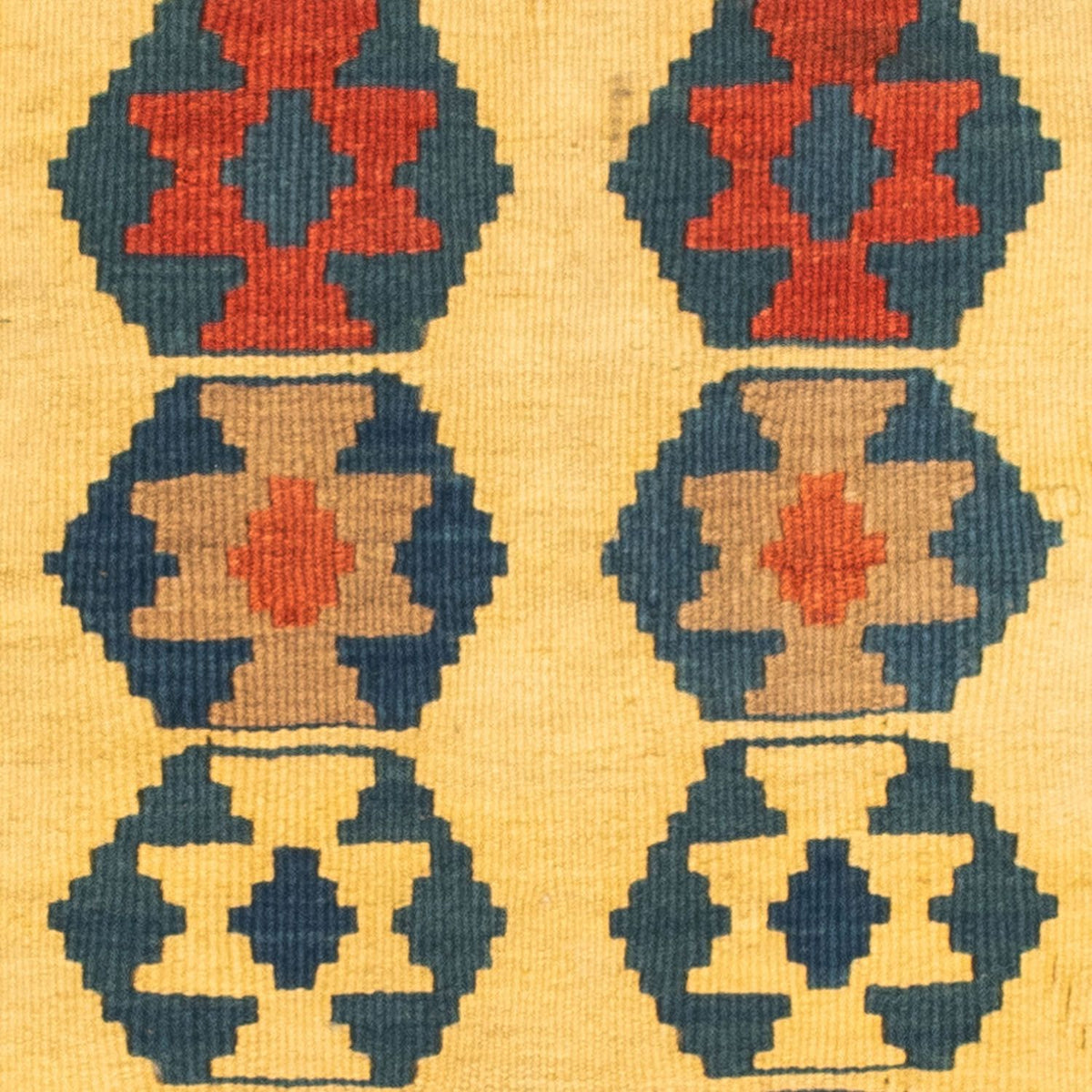Kelim Teppich - Oriental 101 x 95 cm - gold
