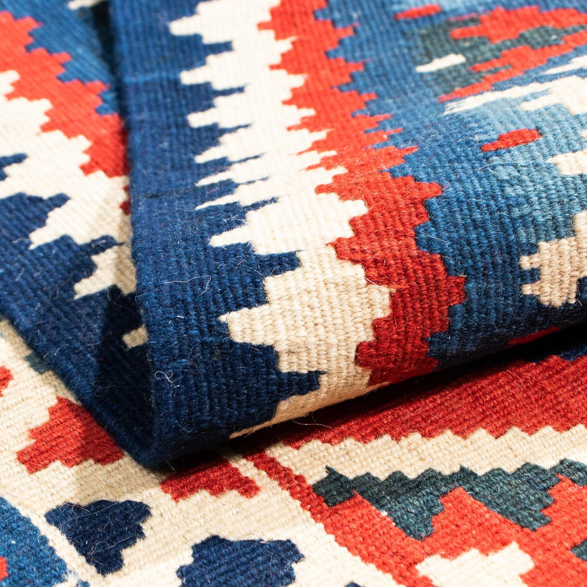 Kelim Teppich - Oriental 104 x 102 cm - dunkelrot