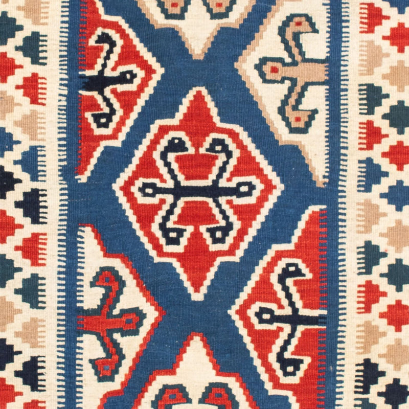 Kelim Teppich - Oriental 125 x 110 cm - blau