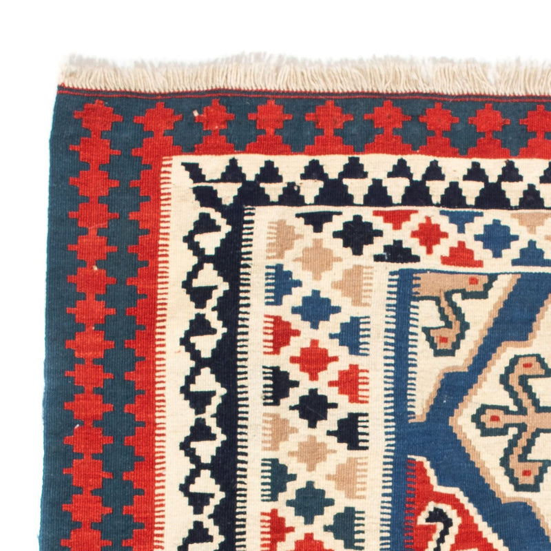 Kelim Teppich - Oriental 125 x 110 cm - blau