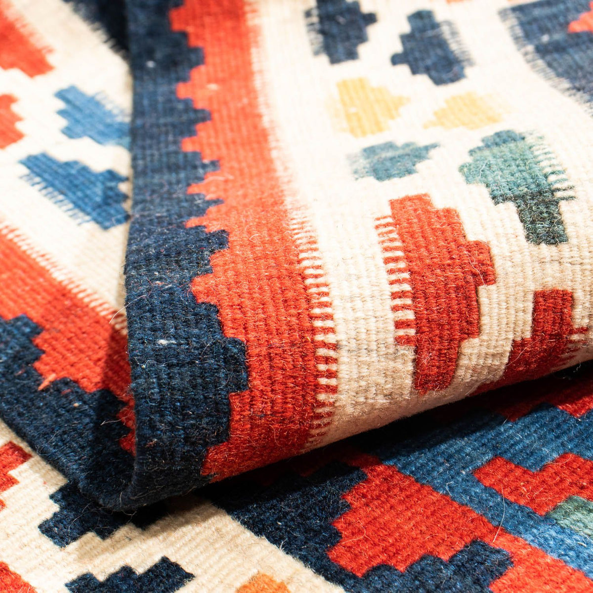 Kelim Teppich - Oriental 104 x 97 cm - blau