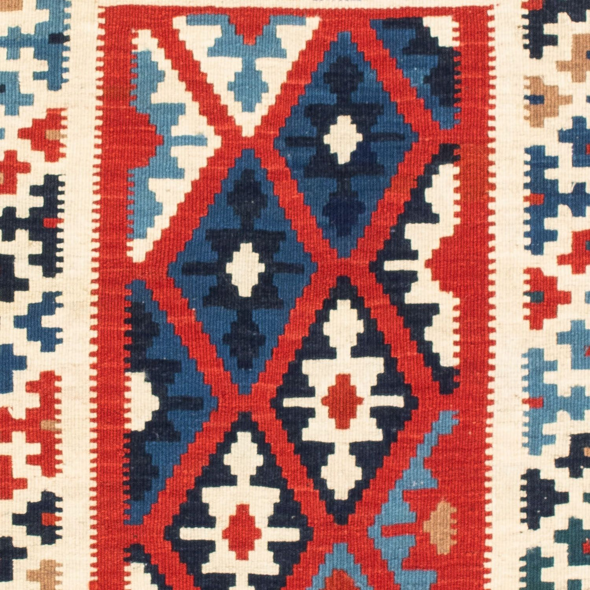 Kelim Teppich - Oriental 103 x 103 cm - blau