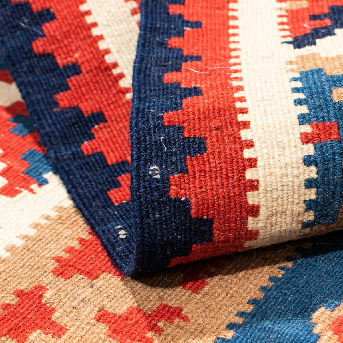 Kelim Teppich - Oriental 104 x 102 cm - blau