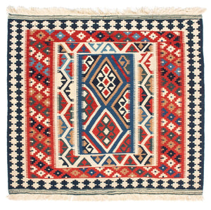 Kelim Teppich - Oriental 104 x 99 cm - rot