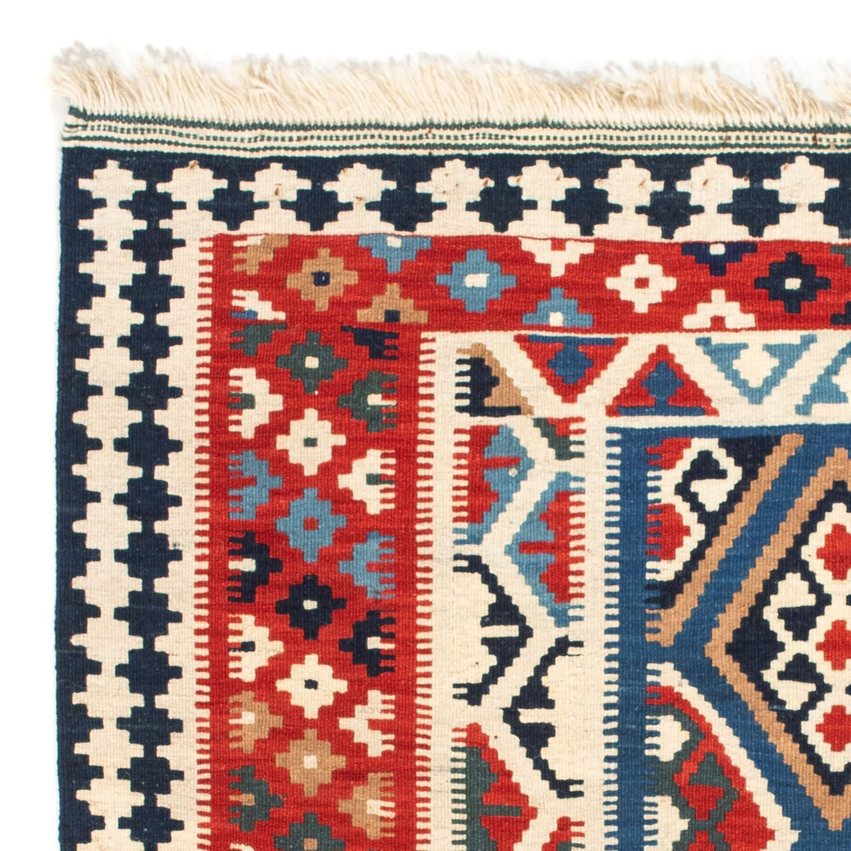 Kelim Teppich - Oriental 104 x 99 cm - rot