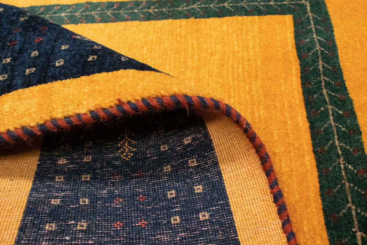 Gabbeh Teppich - Perser 148 x 100 cm - gold