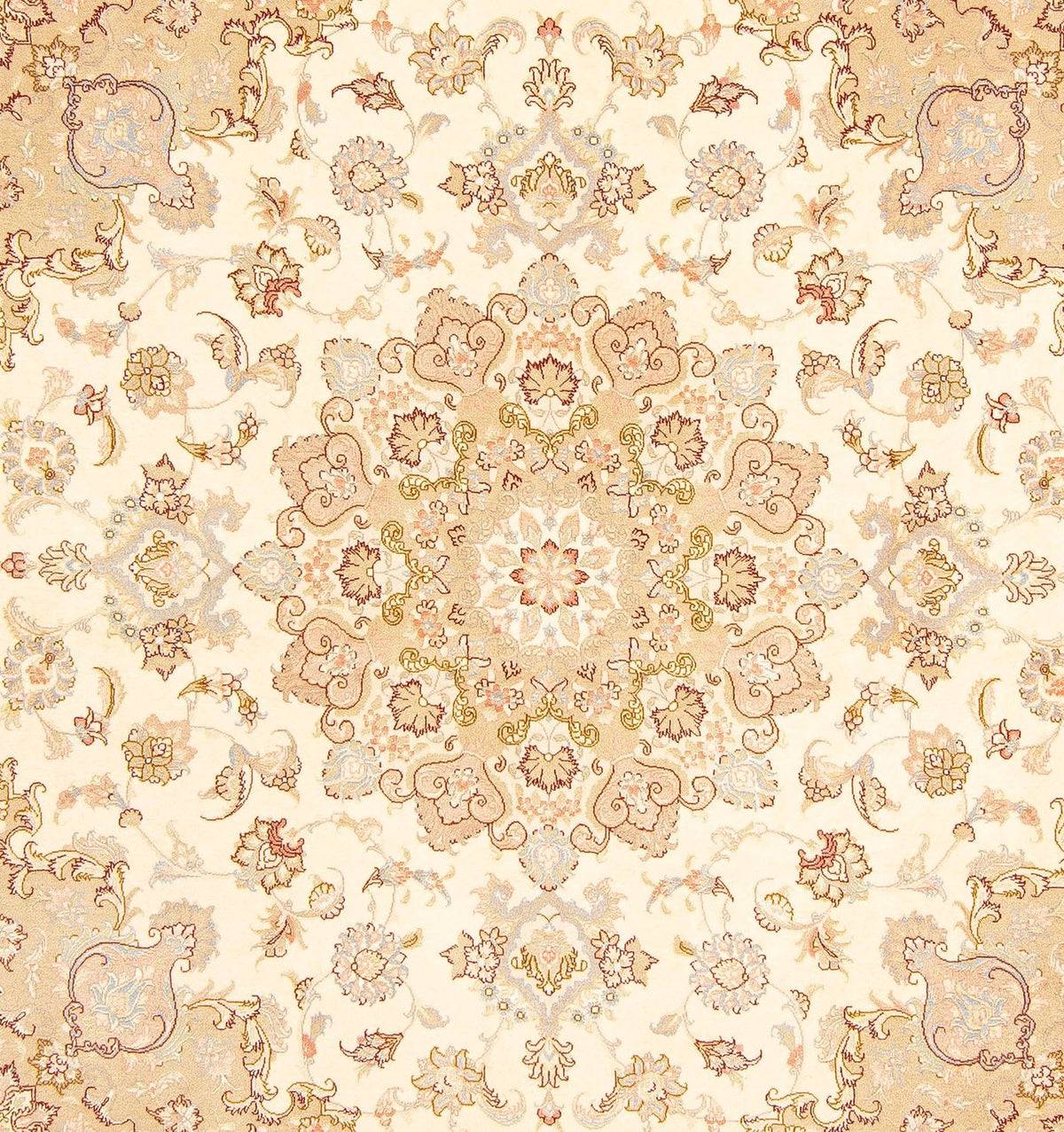 Perserteppich - Täbriz - Royal 206 x 202 cm Quadratischer Teppich