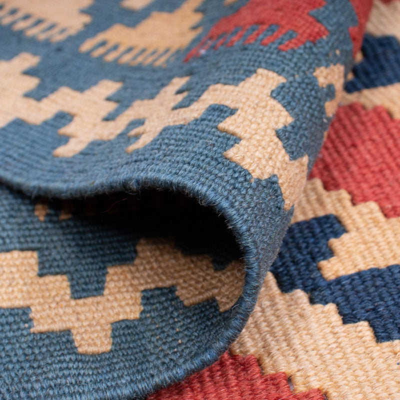 Kelim Teppich - Oriental 155 x 117 cm - blau