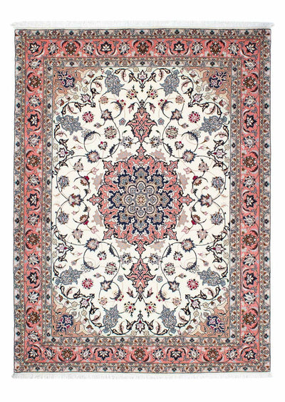 Täbriz - 50 Raj Teppich 153x211cm - Perserteppich - beige