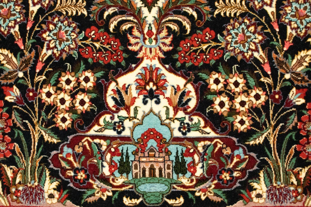 Perserteppich - Ghom 163 x 107 cm - dunkelblau