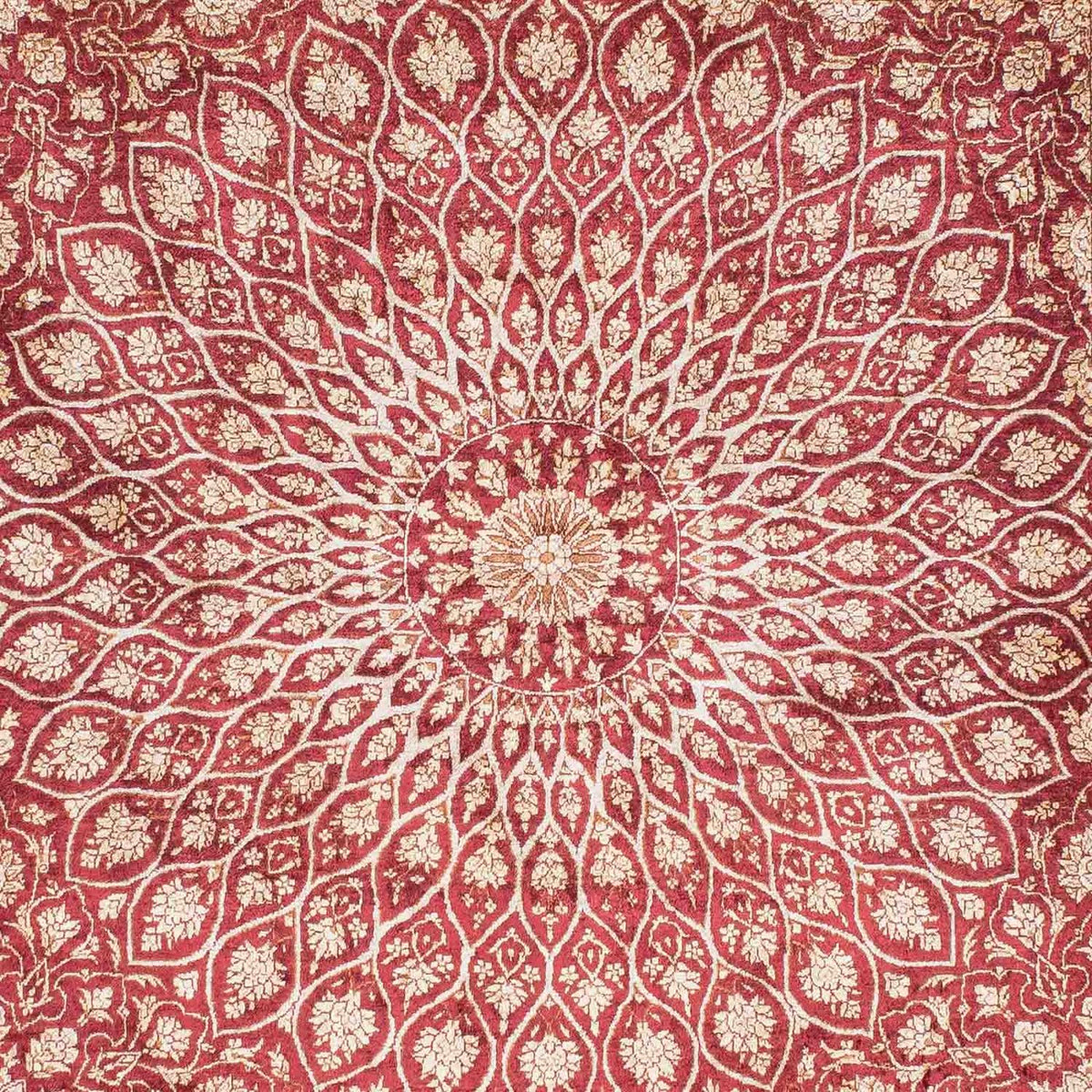 Perserteppich - Ghom 151 x 100 cm - dunkelrot