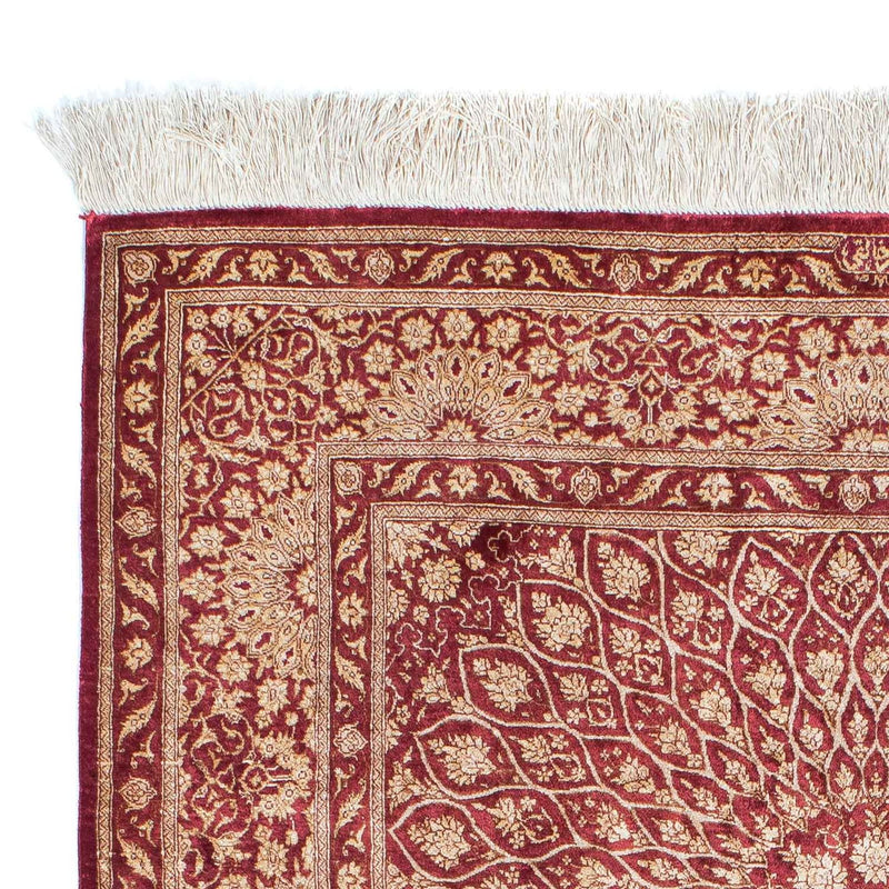 Perserteppich - Ghom 151 x 100 cm - dunkelrot