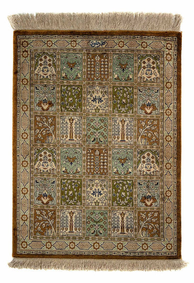 Ghom Teppich 54x72cm - Perserteppich - mehrfarbig