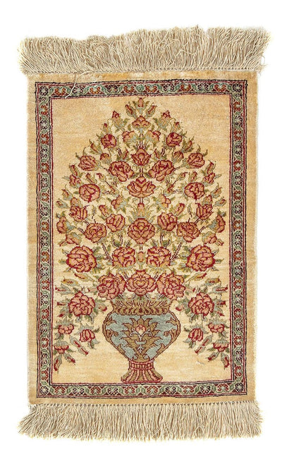 Ghom - Seide Teppich 31x42cm - Perserteppich