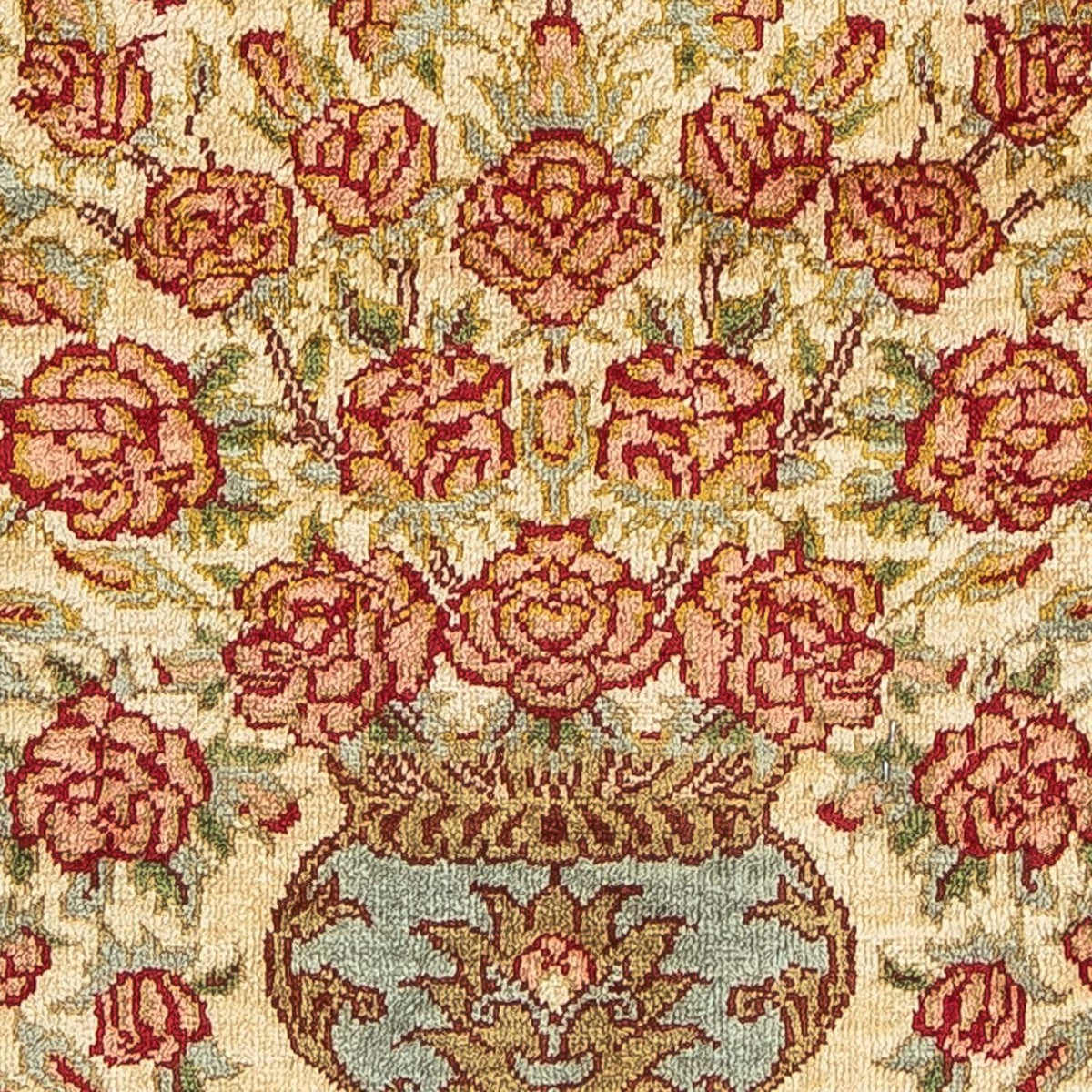 Seidenteppich - Ghom Seide - Premium 42 x 31 cm Fußmatte