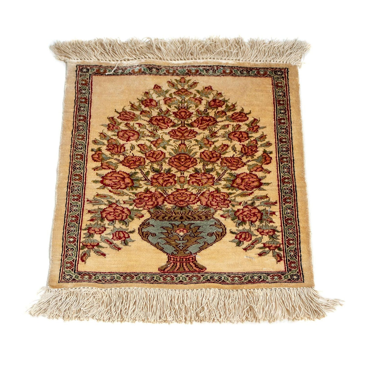 Seidenteppich - Ghom Seide - Premium 42 x 31 cm Fußmatte