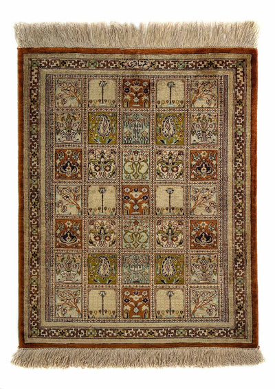 Ghom Teppich 53x65cm - Perserteppich - mehrfarbig