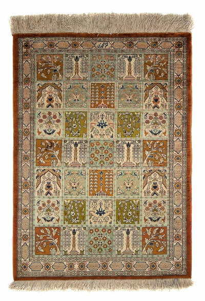 Ghom Teppich 55x75cm - Perserteppich - mehrfarbig