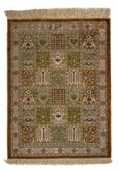 Ghom Teppich 54x73cm - Perserteppich - mehrfarbig